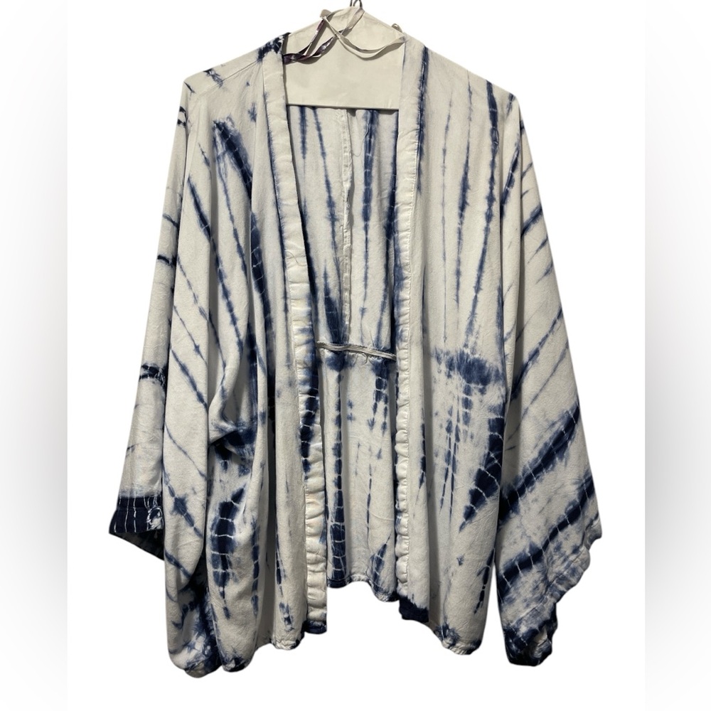 Sim & Sam Tie Dye Blue Kimono Cardigan